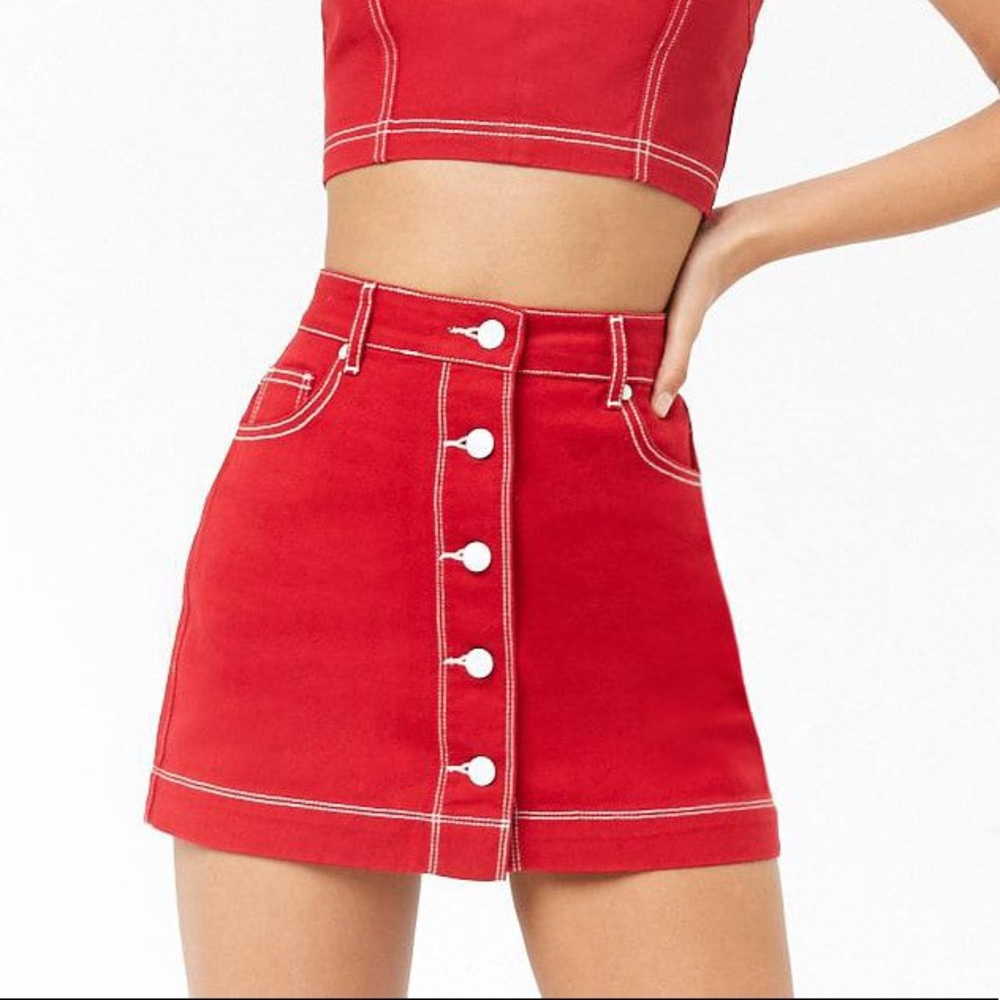 Red skirt